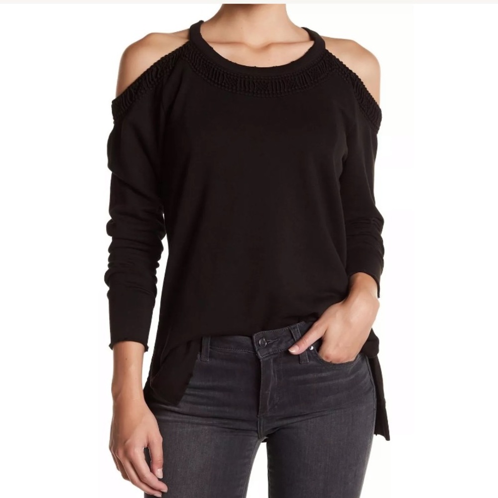 Joe's Collection Black Size Distressed Collar S